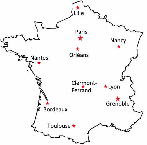 Carte France dispositifs gros volumes
